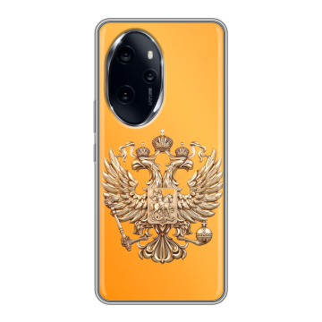 Силиконовый чехол на Honor 100 Pro с принтом Герб Флаг России
