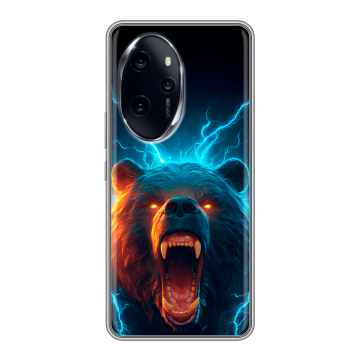 Силиконовый чехол на Honor 100 Pro с принтом Медведь