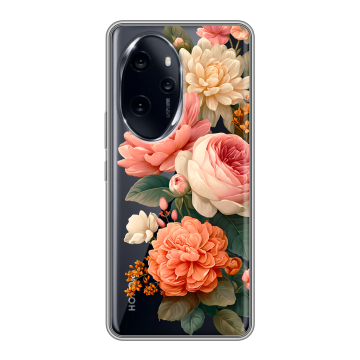 Силиконовый чехол на Honor 100 Pro с принтом цветы