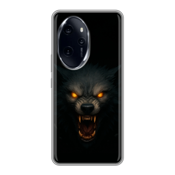 Силиконовый чехол на Honor 100 Pro с принтом Волк