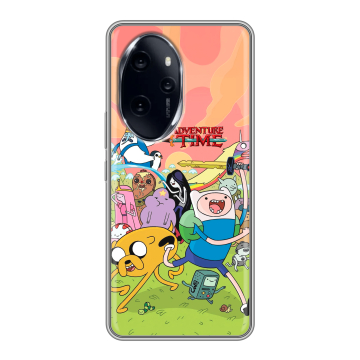 Силиконовый чехол на Honor 100 Pro с принтом Adventure time Время приключений