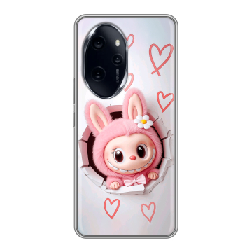 Силиконовый чехол на Honor 100 Pro с принтом Labubu Лабубу Силиконовый чехол на Honor 100 Pro с принтом Labubu Лабубу