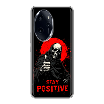 Силиконовый чехол на Honor 100 Pro с принтом смешной скелет