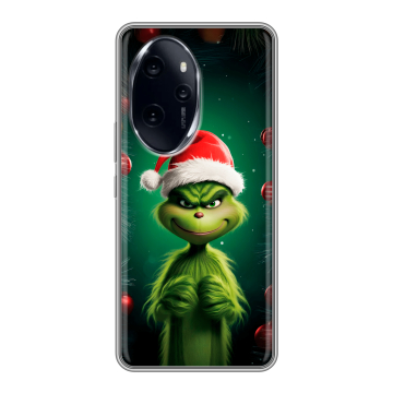 Силиконовый чехол на Honor 100 Pro с принтом Гринч Новый год Рождество
