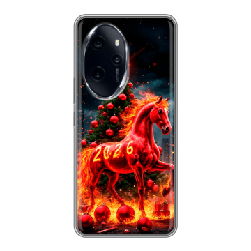 Силиконовый чехол на Honor 100 Pro с принтом Новый год