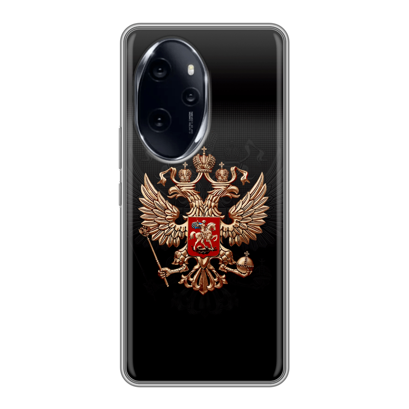 Силиконовый чехол на Honor 100 Pro с принтом Герб России Силиконовый чехол на Honor 100 Pro с принтом Герб России