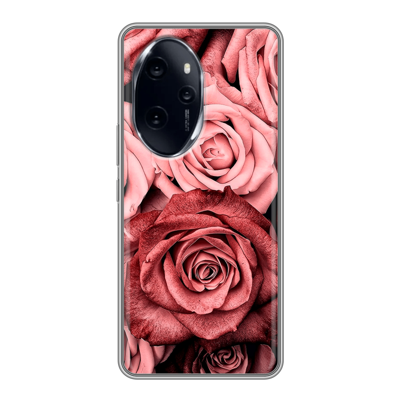 Силиконовый чехол на Honor 100 Pro с принтом Цветы розы Силиконовый чехол на Honor 100 Pro с принтом Цветы розы