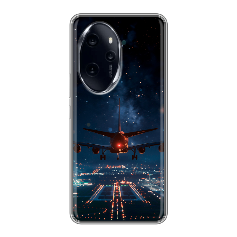Силиконовый чехол на Honor 100 Pro с принтом самолет Силиконовый чехол на Honor 100 Pro с принтом самолет