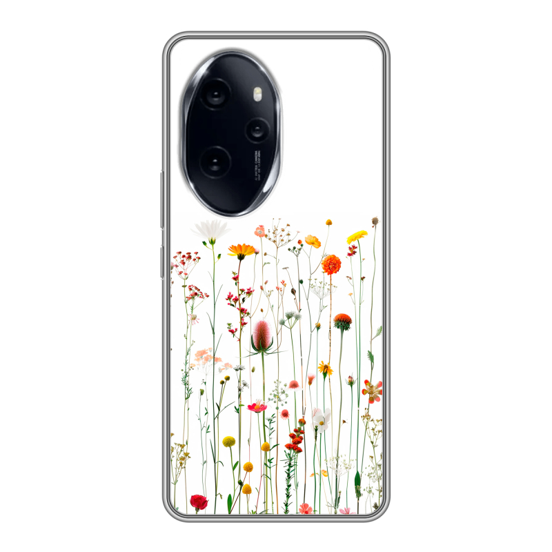 Силиконовый чехол на Honor 100 Pro с принтом цветы Силиконовый чехол на Honor 100 Pro с принтом цветы