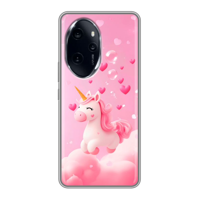 Силиконовый чехол на Honor 100 Pro с принтом Единорог Силиконовый чехол на Honor 100 Pro с принтом Единорог