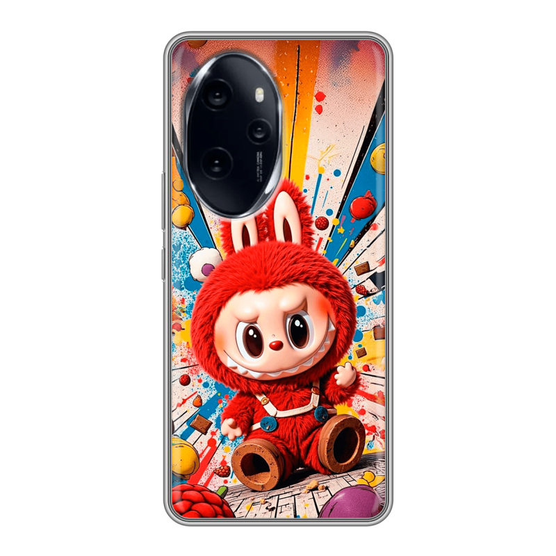 Силиконовый чехол на Honor 100 Pro с принтом Labubu Лабубу Силиконовый чехол на Honor 100 Pro с принтом Labubu Лабубу