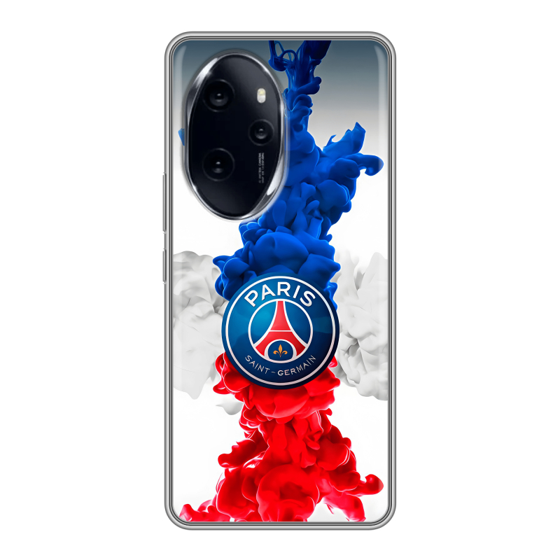 Силиконовый чехол на Honor 100 Pro с принтом PSG ПСЖ Силиконовый чехол на Honor 100 Pro с принтом PSG ПСЖ