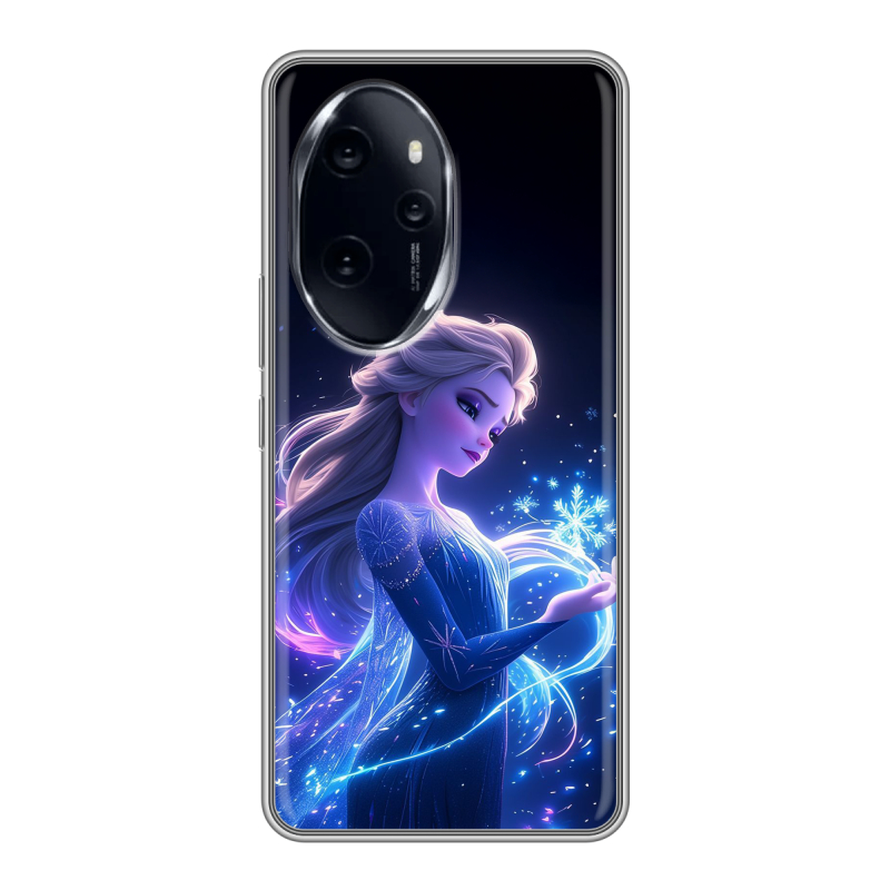Силиконовый чехол на Honor 100 Pro с принтом Холодное сердце Frozen Силиконовый чехол на Honor 100 Pro с принтом Холодное сердце Frozen