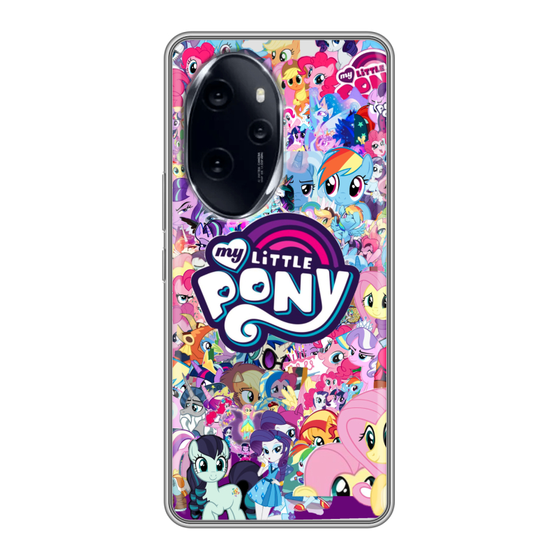 Силиконовый чехол на Honor 100 Pro с принтом My little pony Дружба чудо Силиконовый чехол на Honor 100 Pro с принтом My little pony Дружба чудо