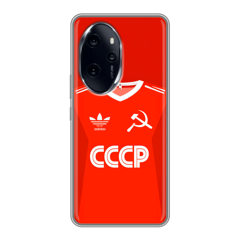Силиконовый чехол на Honor 100 Pro с принтом Флаг Герб СССР Силиконовый чехол на Honor 100 Pro с принтом Флаг Герб СССР