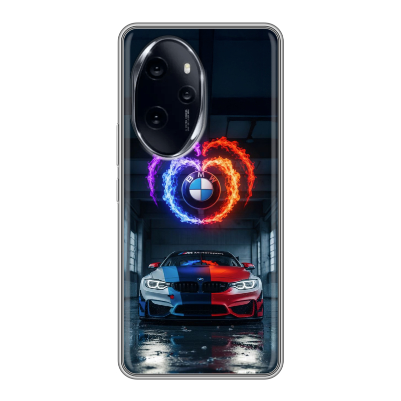 Силиконовый чехол на Honor 100 Pro с принтом BMW БМВ Силиконовый чехол на Honor 100 Pro с принтом BMW БМВ