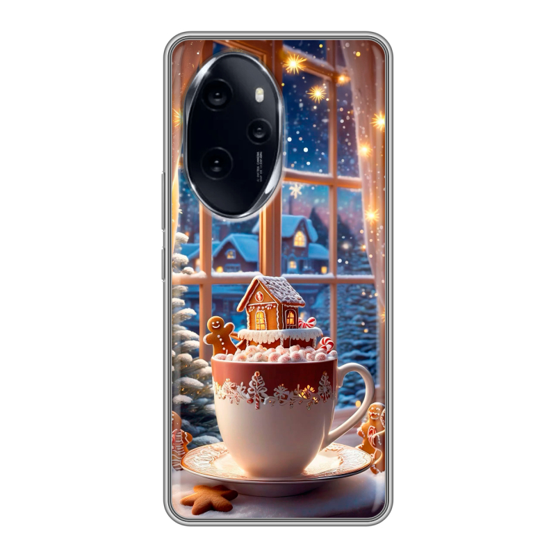 Силиконовый чехол на Honor 100 Pro с принтом Новый год Силиконовый чехол на Honor 100 Pro с принтом Новый год
