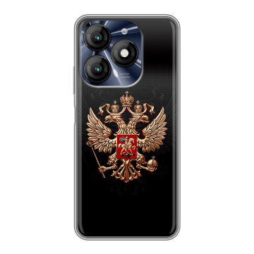 Силиконовый чехол на Itel A70 с принтом Герб России Силиконовый чехол на Itel A70 с принтом Герб России
