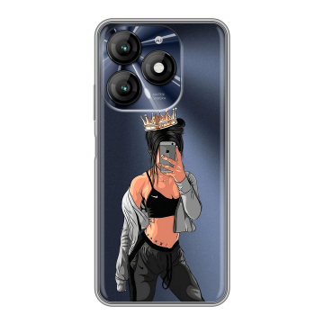 Силиконовый чехол на Itel A70 с принтом Женские принты Силиконовый чехол на Itel A70 с принтом Женские принты