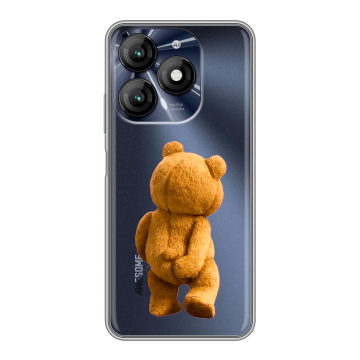 Силиконовый чехол на Itel A70 с принтом Медведь Силиконовый чехол на Itel A70 с принтом Медведь