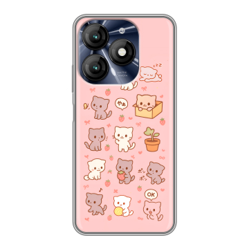 Силиконовый чехол на Itel A70 с принтом Hello Kitty Хелоу Кити