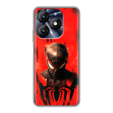 Силиконовый чехол на Itel A70 с принтом человек паук spiderman Силиконовый чехол на Itel A70 с принтом человек паук spiderman
