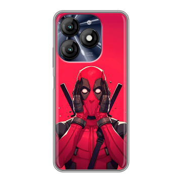 Силиконовый чехол на Itel A70 с принтом Дедпул Deadpool