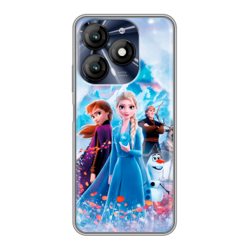Силиконовый чехол на Itel A70 с принтом Холодное сердце Frozen Силиконовый чехол на Itel A70 с принтом Холодное сердце Frozen