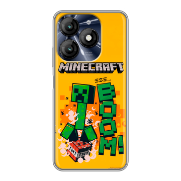 Силиконовый чехол на Itel A70 с принтом Майнкрафт Minecraft Силиконовый чехол на Itel A70 с принтом Майнкрафт Minecraft