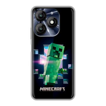 Силиконовый чехол на Itel A70 с принтом Майнкрафт Minecraft Силиконовый чехол на Itel A70 с принтом Майнкрафт Minecraft