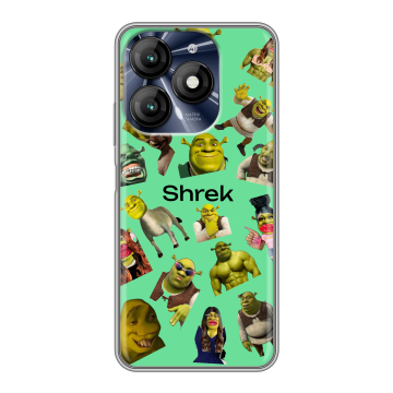 Силиконовый чехол на Itel A70 с принтом Шрек Shrek Силиконовый чехол на Itel A70 с принтом Шрек Shrek