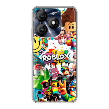 Силиконовый чехол на Itel A70 с принтом Roblox Роблокс Силиконовый чехол на Itel A70 с принтом Roblox Роблокс
