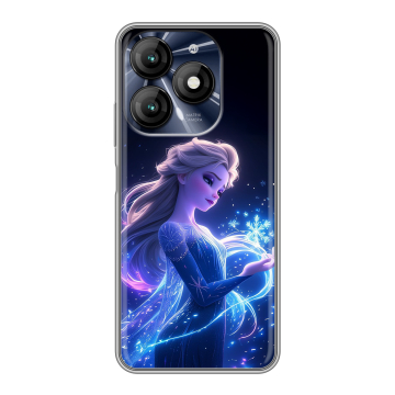 Силиконовый чехол на Itel A70 с принтом Холодное сердце Frozen Силиконовый чехол на Itel A70 с принтом Холодное сердце Frozen