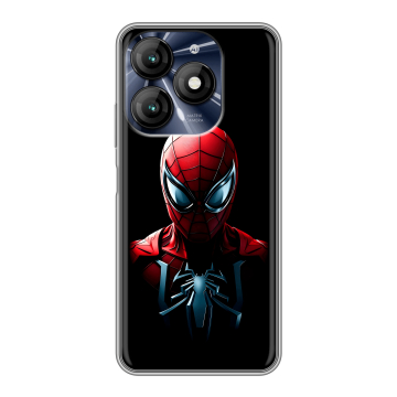 Силиконовый чехол на Itel A70 с принтом Spiderman Человек паук