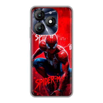 Силиконовый чехол на Itel A70 с принтом Spiderman Человек паук Силиконовый чехол на Itel A70 с принтом Spiderman Человек паук