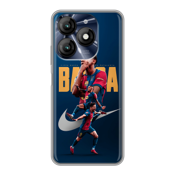 Силиконовый чехол на Itel A70 с принтом Барселона Barca Yamal Силиконовый чехол на Itel A70 с принтом Барселона Barca Yamal