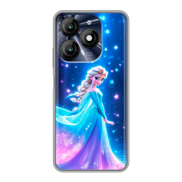 Силиконовый чехол на Itel A70 с принтом Холодное сердце Frozen Силиконовый чехол на Itel A70 с принтом Холодное сердце Frozen