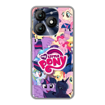 Силиконовый чехол на Itel A70 с принтом My little pony Дружба чудо Силиконовый чехол на Itel A70 с принтом My little pony Дружба чудо