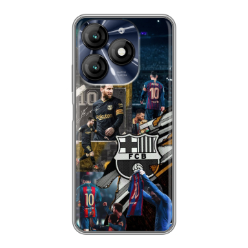 Силиконовый чехол на Itel A70 с принтом Messi Barcelona Силиконовый чехол на Itel A70 с принтом Messi Barcelona