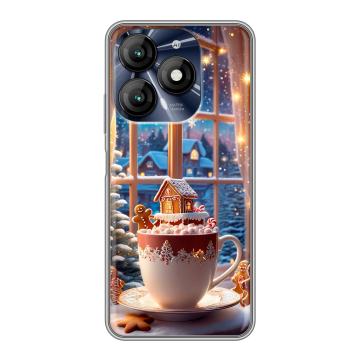 Силиконовый чехол на Itel A70 с принтом Новый год Силиконовый чехол на Itel A70 с принтом Новый год