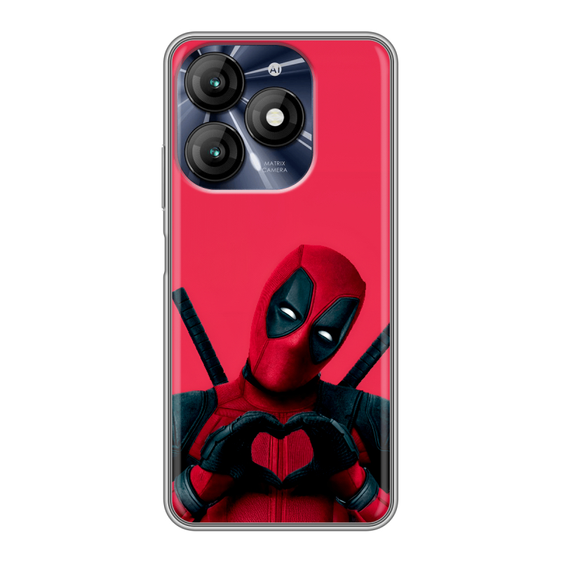 Силиконовый чехол на Itel A70 с принтом Дедпул Deadpool Силиконовый чехол на Itel A70 с принтом Дедпул Deadpool