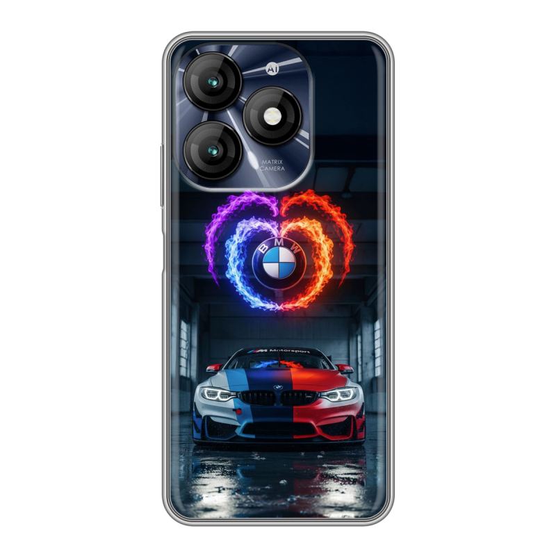 Силиконовый чехол на Itel A70 с принтом BMW БМВ Силиконовый чехол на Itel A70 с принтом BMW БМВ
