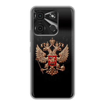 Силиконовый чехол на Itel A60 с принтом Герб России Силиконовый чехол на Itel A60 с принтом Герб России