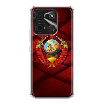 Силиконовый чехол на Itel A60 с принтом Герб СССР Силиконовый чехол на Itel A60 с принтом Герб СССР