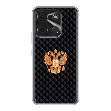 Силиконовый чехол на Itel A60 с принтом Герб России принт Силиконовый чехол на Itel A60 с принтом Герб России принт