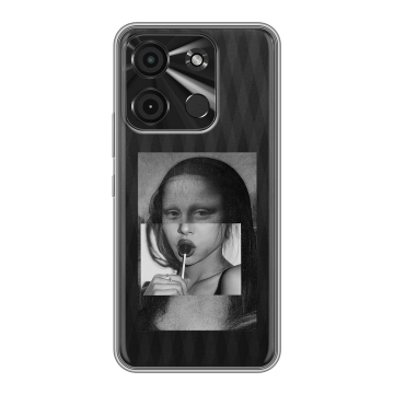 Силиконовый чехол на Itel A60 с принтом Мона Лиза Силиконовый чехол на Itel A60 с принтом Мона Лиза