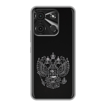 Силиконовый чехол на Itel A60 с принтом Герб России