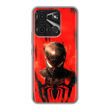 Силиконовый чехол на Itel A60 с принтом человек паук spiderman Силиконовый чехол на Itel A60 с принтом человек паук spiderman