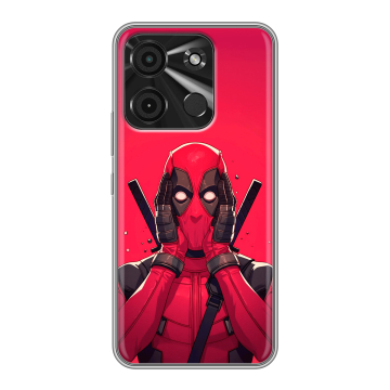 Силиконовый чехол на Itel A60 с принтом Дедпул Deadpool Силиконовый чехол на Itel A60 с принтом Дедпул Deadpool