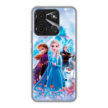 Силиконовый чехол на Itel A60 с принтом Холодное сердце Frozen Силиконовый чехол на Itel A60 с принтом Холодное сердце Frozen